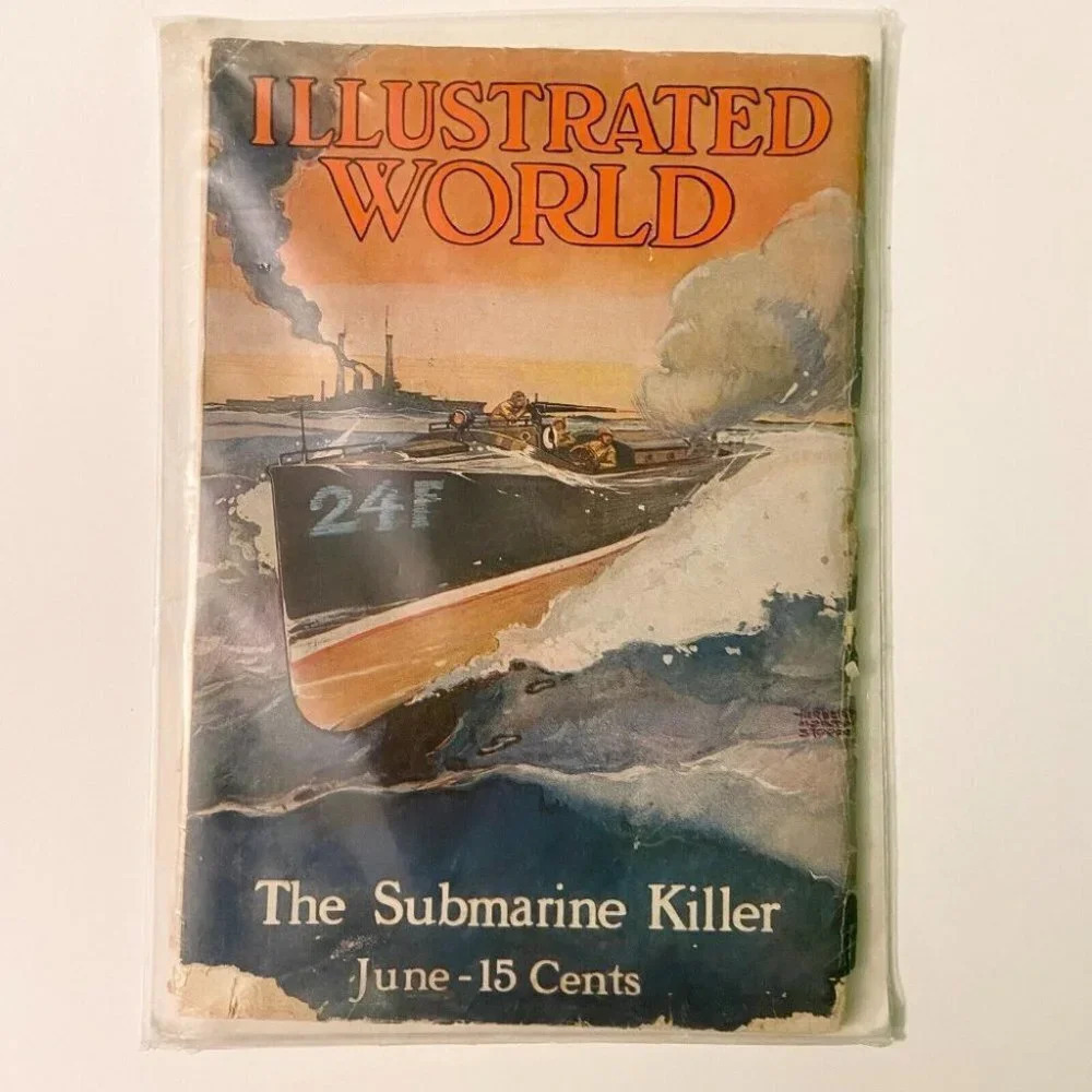 Vintage June 1916 Illustrated World The Submarine Killer R T  Miller